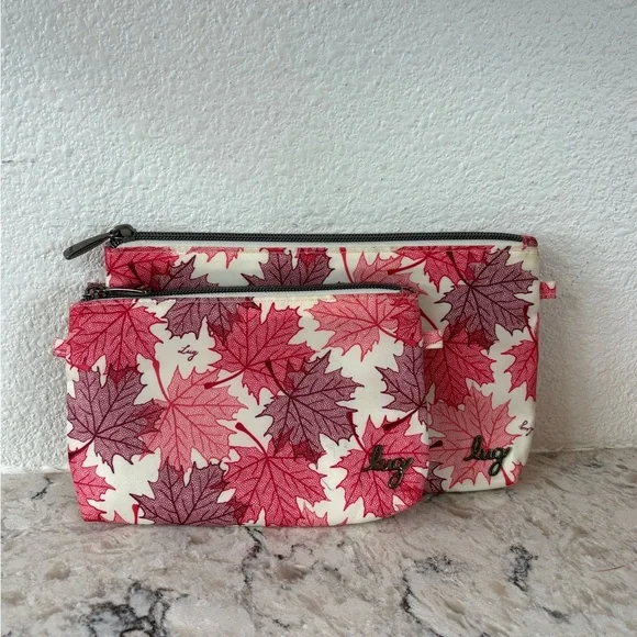 Lug Maple Leaf Print Pouch Set of 3 - Picture 5 of 6